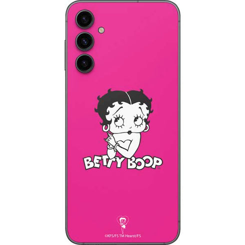 Betty Boop Pink Background Galaxy A14 5G Skin